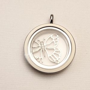 Origami Owl Silver Large Living Locke with the Large ButterflyPlate! The locket